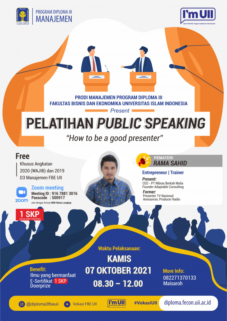 PELATIHAN PUBLIC SPEAKING "How To Be A Good Presenter" Bagi Mahasiswa ...